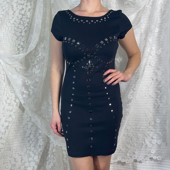 Black Mirrored Statement Dress - Picture 1 of 4
